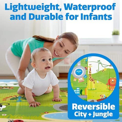 Double Sided Water Proof Baby Play Mat Play mats for Kids Large Size Baby Carpet Play mat Crawling Baby( 5.5 x 3.5 feet)