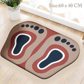 Foot Shape Water Super Absorbent Non-Slip Bath Mat