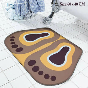 Foot Shape Water Super Absorbent Non-Slip Bath Mat