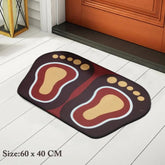 Foot Shape Water Super Absorbent Non-Slip Bath Mat