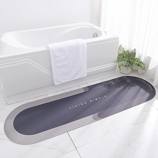 Super Absorbent Anti Slip Large Runner For Bathroom ( Large 15 X 57 Inches )