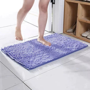 Microfiber anti Slip Bath Mat- Blue