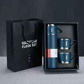 Imported Vacuum Flask Set Stainless Steel Thermos 500-ML Bottle & 3 Cups Set