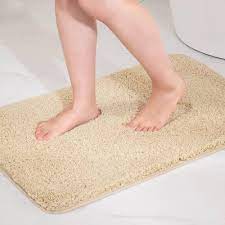 Microfiber anti Slip Bath Mat- Beige Brown