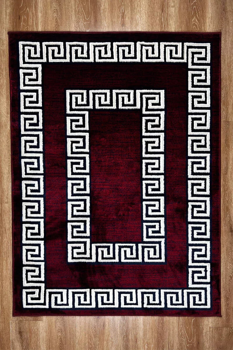 Maroon Rug Versace Article  -Turkish Rug 4x6ft