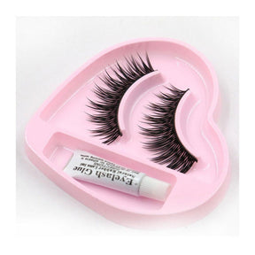 1pc Heart Shape False Eyelashes+Eyelash Glue