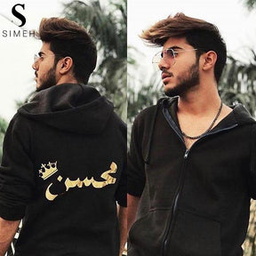 Customized Hoodie with Name in Golden for Men and Girls