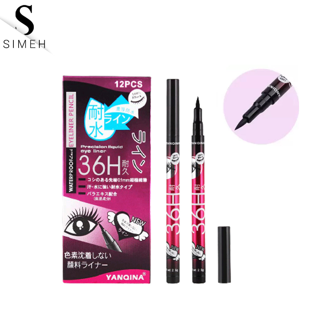 36H Eyeliner Yanqina Liquid Waterproof Eyeliner Pen - Black