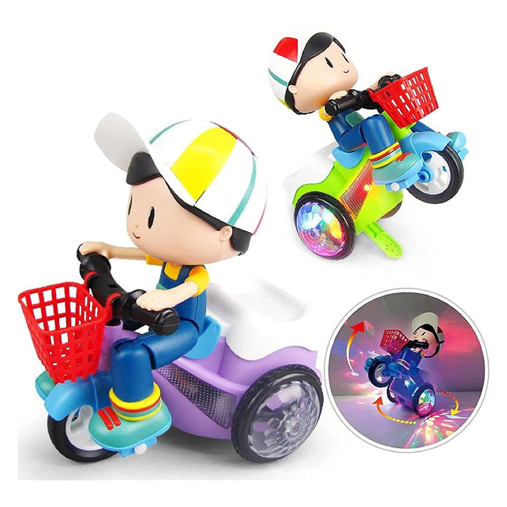 Electric Tricycle Toy Children’s Stunt Tricycle Music And Light Electric Rotation