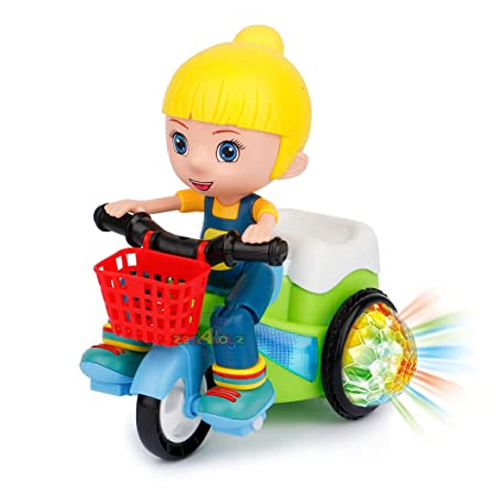 Electric Tricycle Toy Children’s Stunt Tricycle Music And Light Electric Rotation