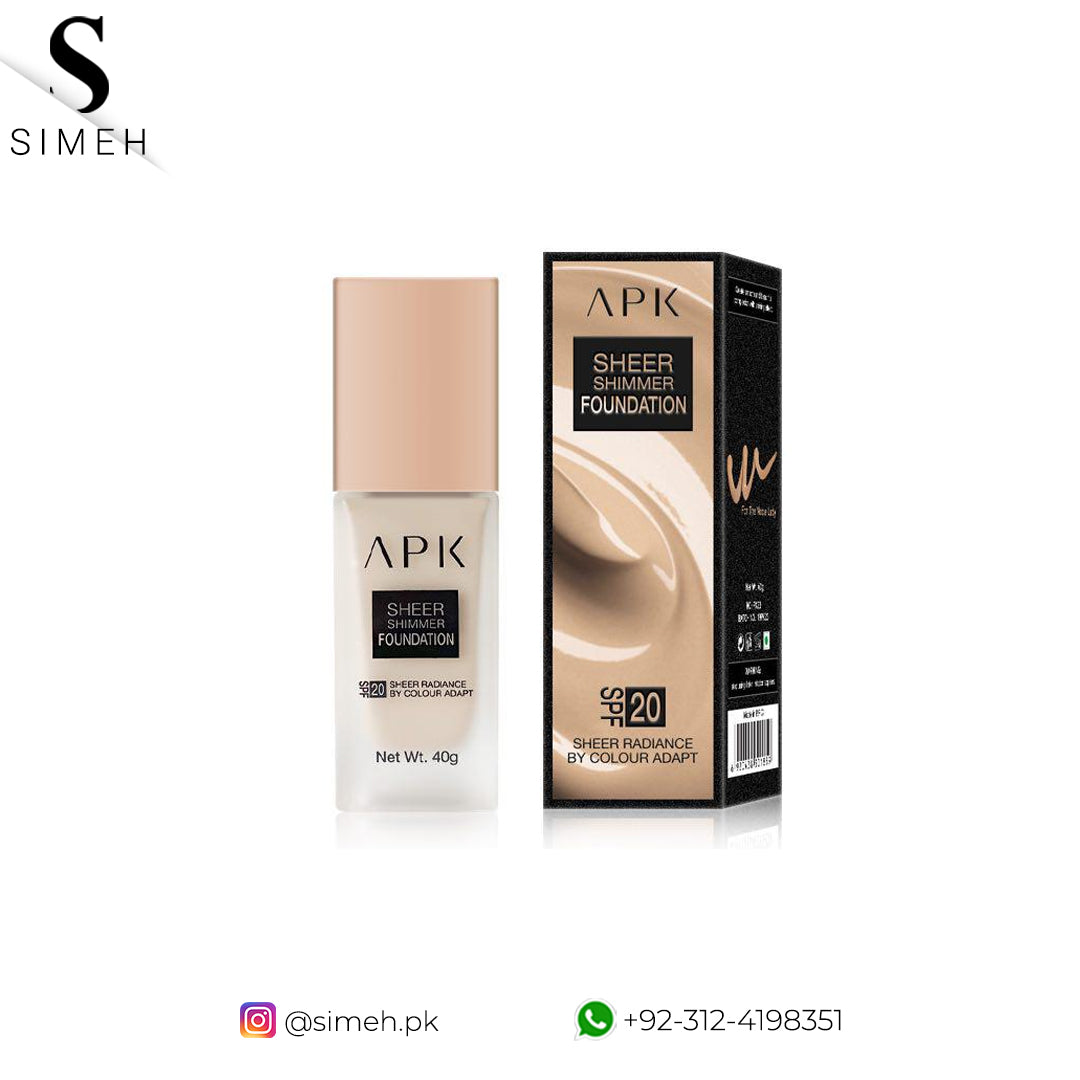 APK NEW SHEER SHIMMER FOUNDATION SPF 20