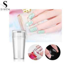 Nail Art Scrapper with Transparent Nail Stamping Tool