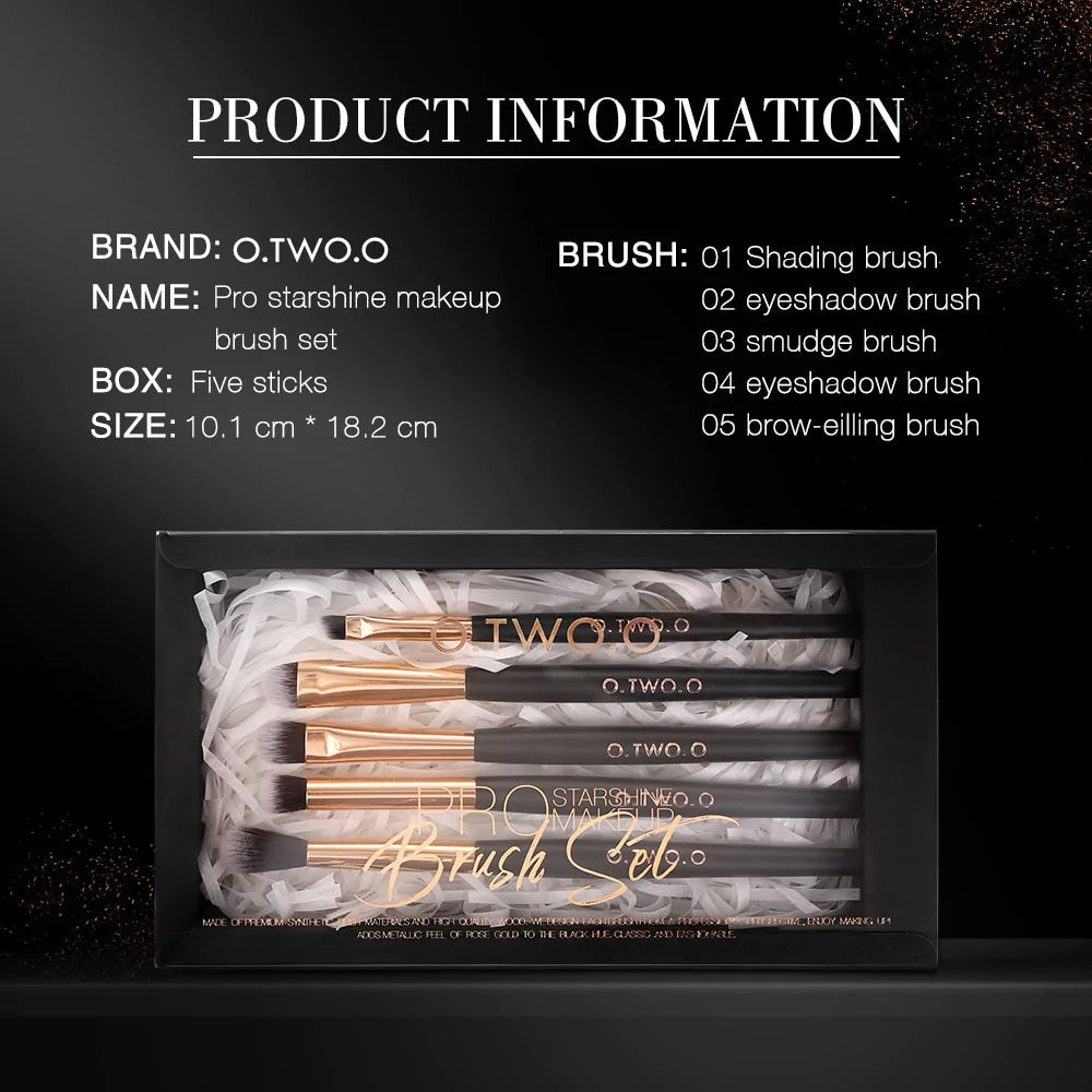 PRO STARSHINE MAKEUP BRUSH SET (5 PCS) | O.TWO.O