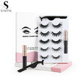 5Pair Magnetic Eyelashes, Magnetic Eyeliner & Tweezer