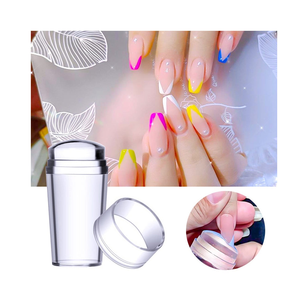 Nail Art Scrapper with Transparent Nail Stamping Tool