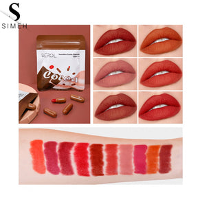 DEROL 10 Colour Bag Cocoa Capsule Mini Candy Matte Lipstick Kit