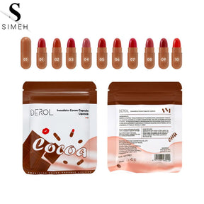 DEROL 10 Colour Bag Cocoa Capsule Mini Candy Matte Lipstick Kit