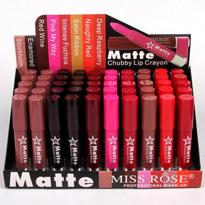 Miss Rose Matte Chubby Lips Crayon Lipstick