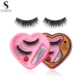 1pc Heart Shape False Eyelashes+Eyelash Glue