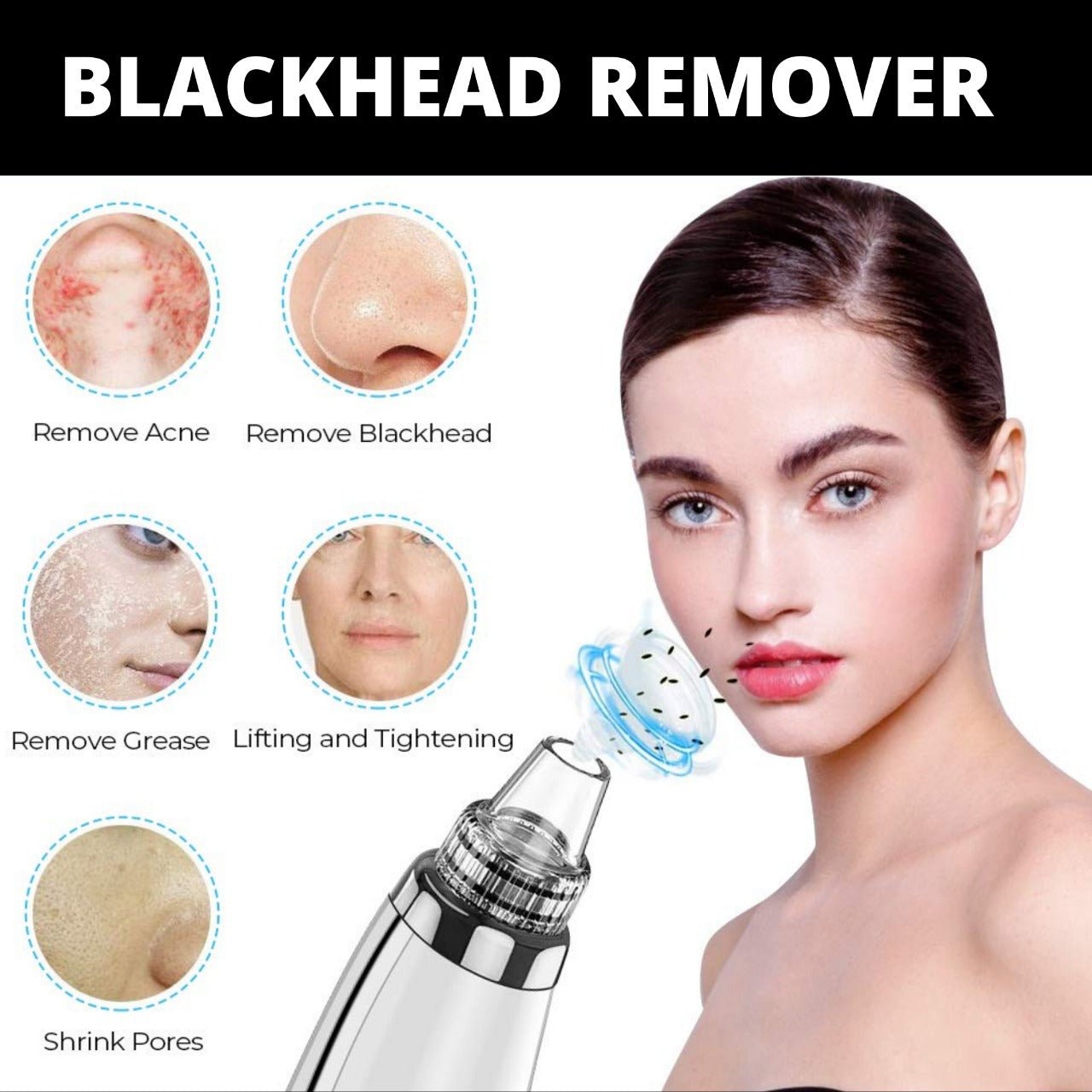 Original 5 in 1 Electric Blackhead Remover Machine Rechargeable Done Extractor Face Rechargeable