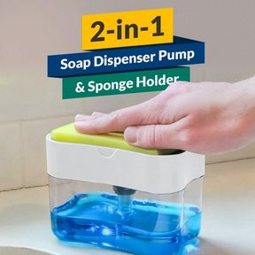 2-in-1 Pump Soap Dispenser and Sponge Caddy.